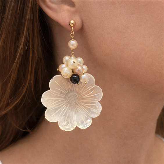 Pendientes Cianfrone Gioielli Mujer in Oro Perla 121000073402 - 121000073402